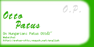 otto patus business card